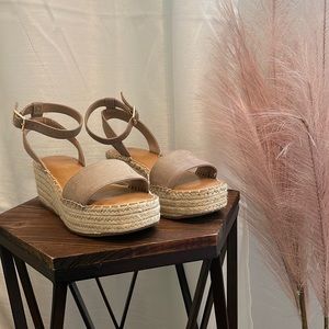 Nude Espadrille Platform Sandal